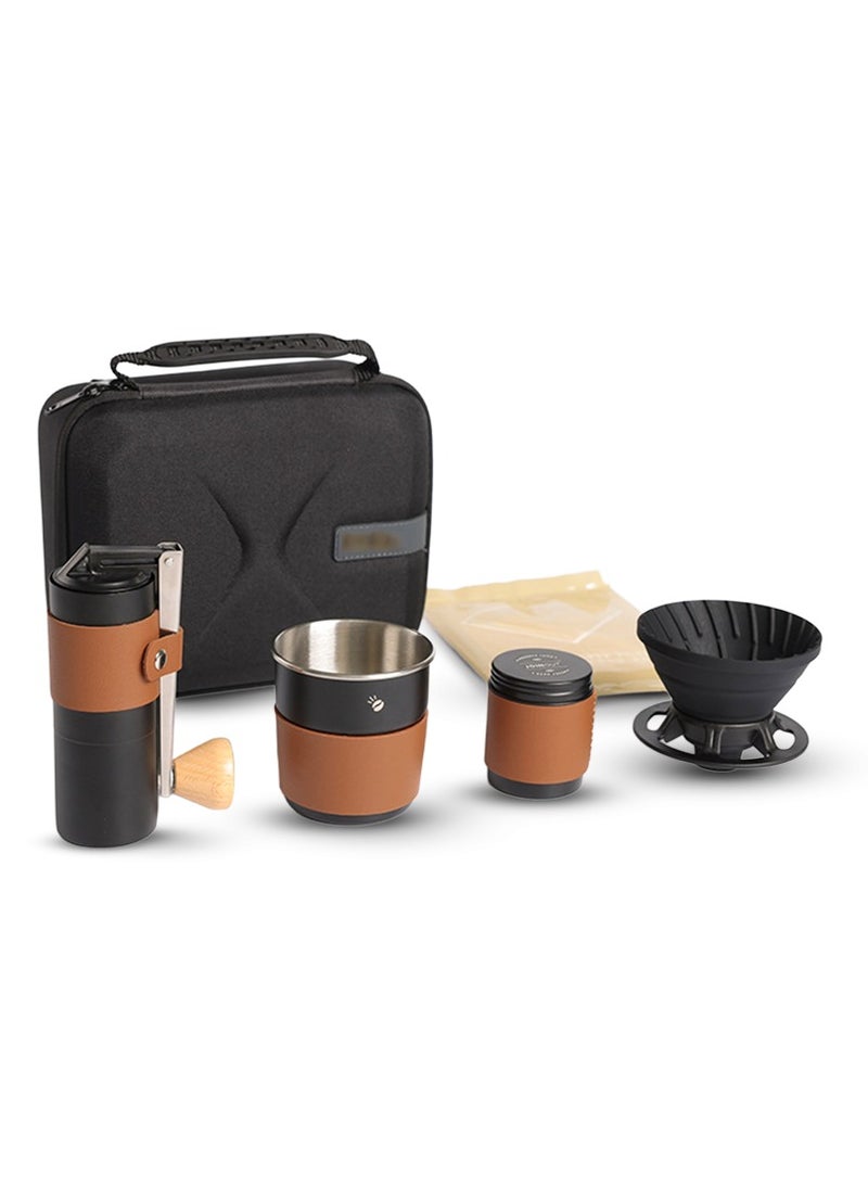 Jarrah Premium Portable Coffee Kit with Grinder Filter Server Cup and Storage Bag for Home & Travel - Image 1